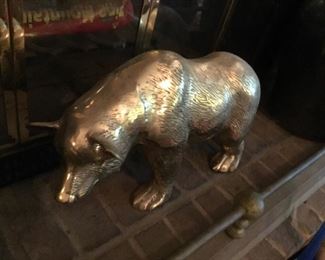 Large brass bear