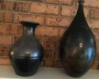 Large raku vases