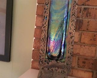 Amazing oriental brass and glass