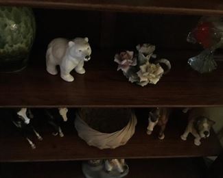 Bears, horses, St. Bernard, Camp di Monte roses and a wonderful Indian basket.
