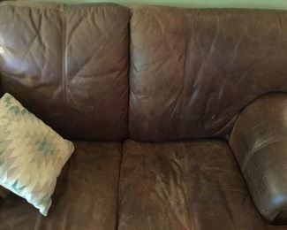 Three seat leather sofa