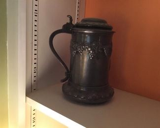 Vintage mercury glass tankard