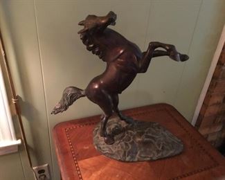 Large bronze horse