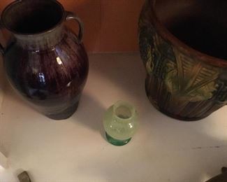 More pottery and blown glass