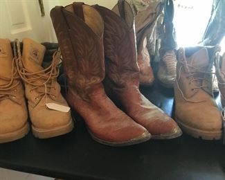 Cowboy boots and work boots