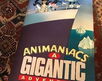 Giant Warner Bros vintage game poster