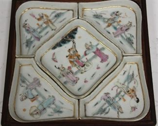 LOT #7075 - SET OF (5) CHINESE PORCELAIN DISHES