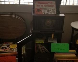 Records and Crosley turntable