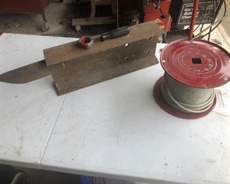 Railroad anvil, Snap on tool and some wire