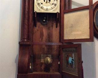 Ballston Springs Wall Clock, Albert Carlipp & Bros. Watchmakers and Jewelers, Freeport, IL, 32" H x 19" W x 5" D. 