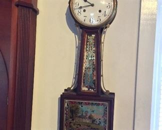 Waterbury Clock Co. Banjo Clock, 43" H.