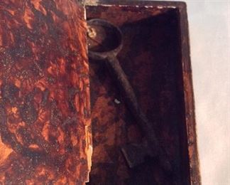 Decorative Box with Metal Key, 7" L.