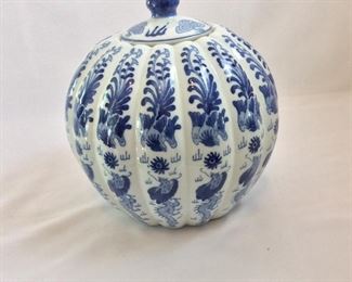 Chinese Melon Jar, 10" H.