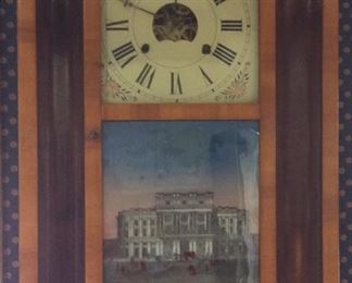 Improved Thirty Hour Brass Clocks, The Forestville Clock Co., Conn. Reverse Painted Glass, St. Louis Courthouse. 
