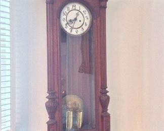 Gustave Beaker Long Case Wall Clock, 40" H x 15" W x 6" D. 