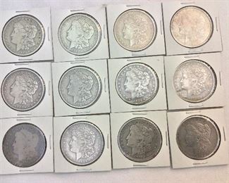 Morgan Silver Dollars. 