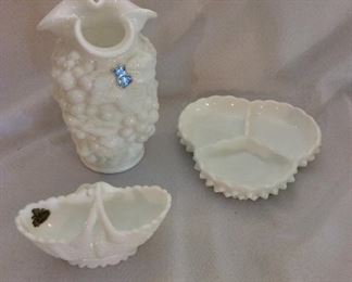 Milk Glass by Imperial and Fenton. 