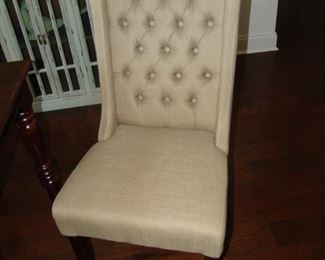 set of 6 upholstered dining chairs
