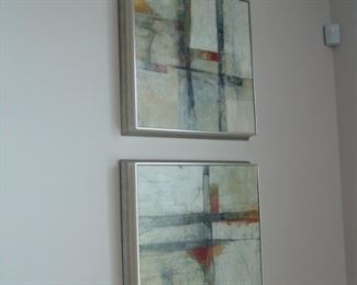 Pair of contemporary paintings