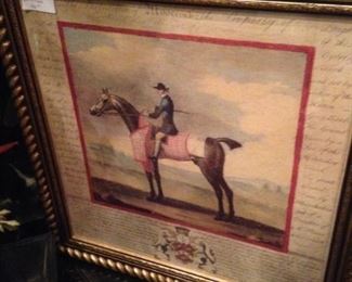 Framed and matted horse pictures