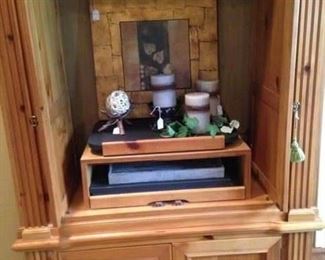 Another pine entertainment armoire