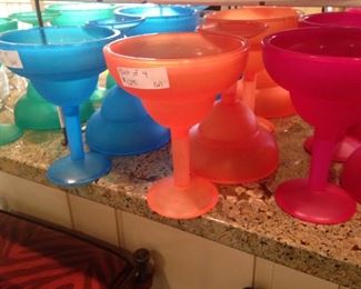 Colorful and plastic glasses