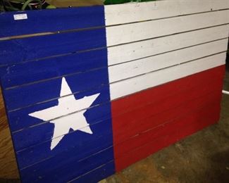 3 feet x 5 feet boards painted like the Texas flag