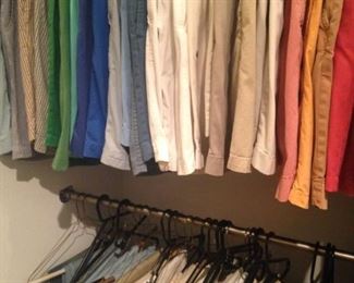 Shorts and slacks for the guys