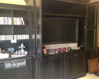 Very large wall unit and TV