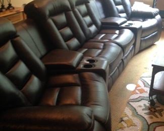 Reclining sectional perfect for the media room