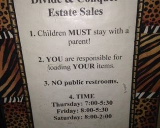 Shopping guidelines