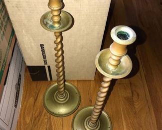 VINTAGE BRASS CANDLESTICKS