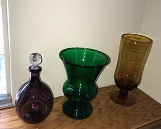 VINTAGE GLASS VASES