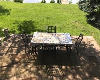 5 PIECE PATIO DINING TABLE SET