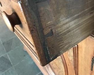ANTIQUE WALNUT MARBLE TOP BUFFET SERVER SIDEBOARD