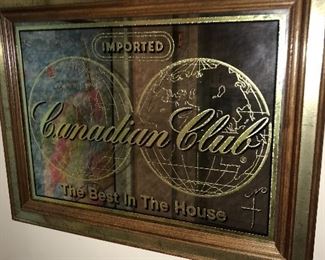 VINTAGE CANADIAN CLUB WHISKEY MIRROR