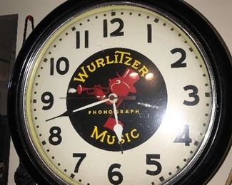 VINTAGE WURLITZER MUSIC PHONOGRAPH NEON CLOCK