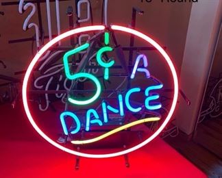 5 CENTS A DANCE NEON SIGN