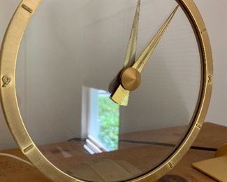 VINTAGE JEFFERSON GOLDEN HOUR MYSTERY CLOCKS MCM ART DECO