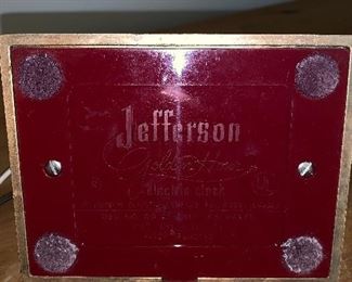 VINTAGE JEFFERSON GOLDEN HOUR MYSTERY CLOCKS MCM ART DECO