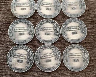 1971 COMMEMORATIVE COIN/TOKEN MANUFACTURES NATIONAL BANK OF DETROIT