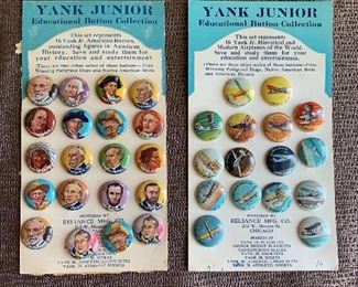 YANK JUNIOR EDUCATIONAL BUTTON COLLECTION