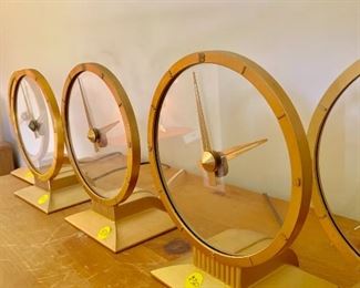 VINTAGE JEFFERSON GOLDEN HOUR MYSTERY CLOCKS MCM ART DECO
