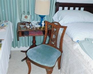 Pretty Victorian chair, vintage side table