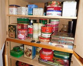 Tins that the peanut brittle came in!