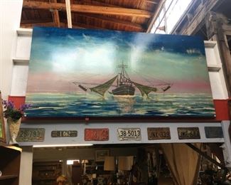 Large painted mural from Rockport artist