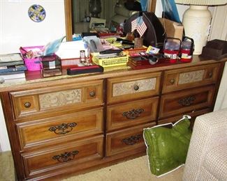 toledo dresser with lamp and stuff