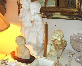 toledo table with statues