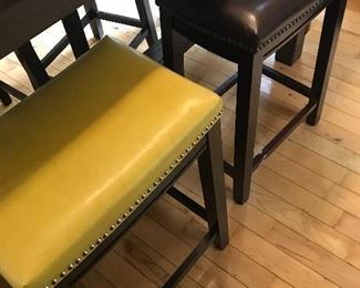 Bar stools at kitchen table