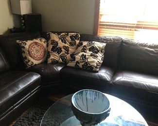 Large leather sectional (2 of 3)